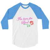 "I'm here for Bret/Your tour ends here" ¾ sleeve shirt with Rose