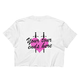 "I'm here for Bret/Your tour ends here" ladies crop top with Rose
